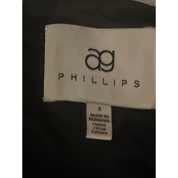 AG Phillips Dress Sheath Short Sleeve zip up office Size 2 - Picture 3 of 5